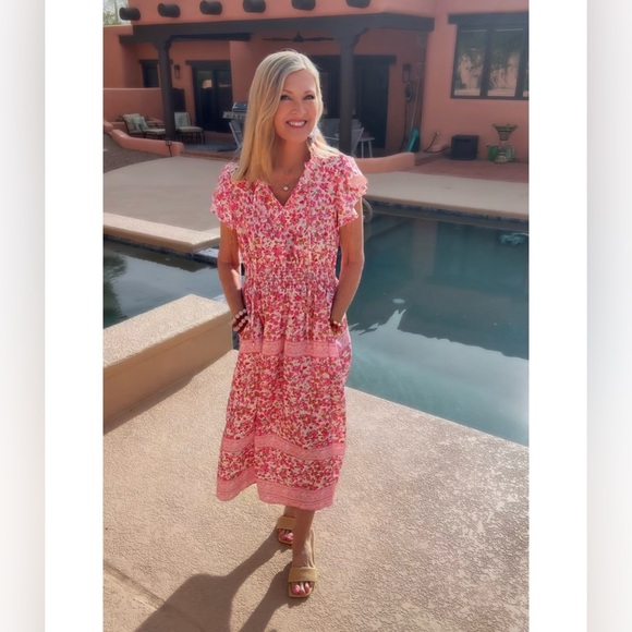 NWT Floral Pink Multi Dress-S - Picture 12 of 17